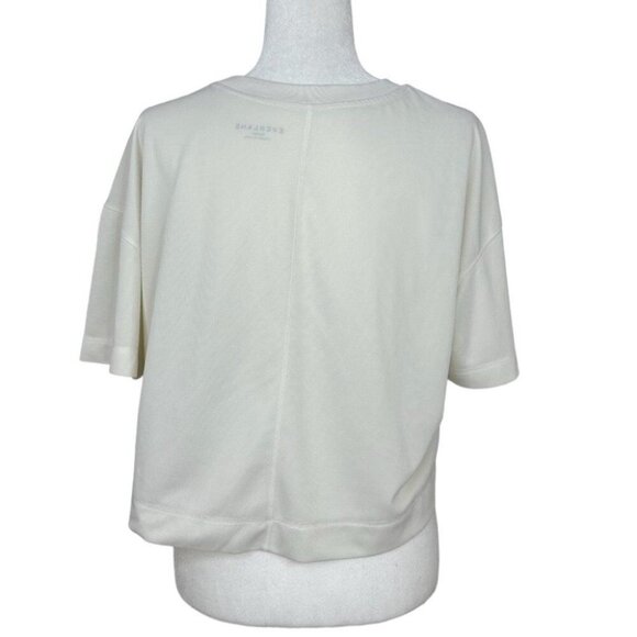 Everlane Women’s White Recycled Polyester Box-Cut Crew Neck Crop Top Tee L/C43 - Picture 4 of 10